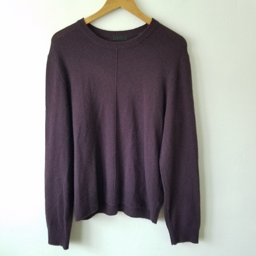 ATM Anthony Thomas Melillo  Cashmere Exposed Seam Crew-Neck Pull-over Sweater